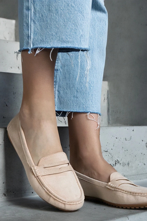 Mocasines color arena de ante...