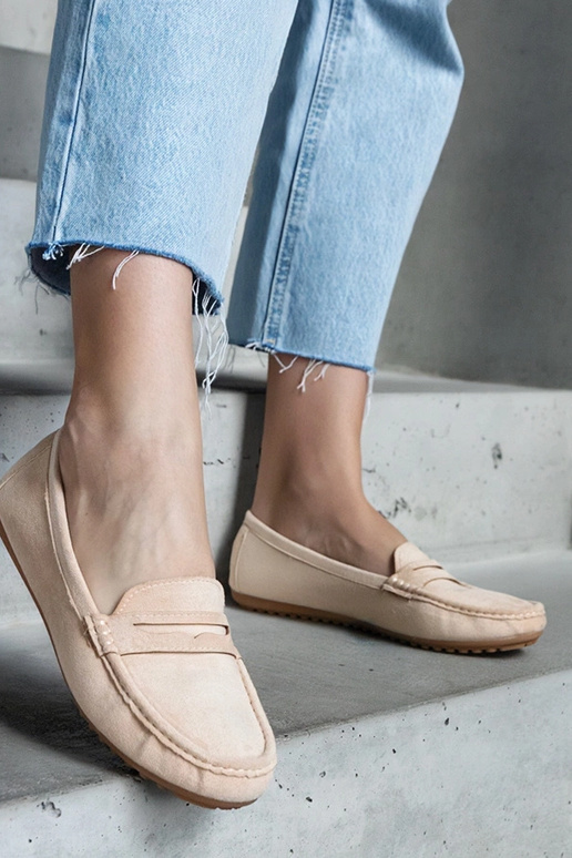 Mocasines color arena de ante...