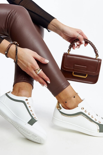 Zapatillas de plataforma Amal blancas y verdes
