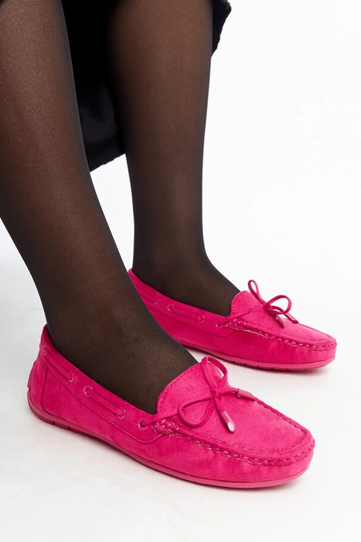 Mocasines rosa oscuro con lazo Hayam