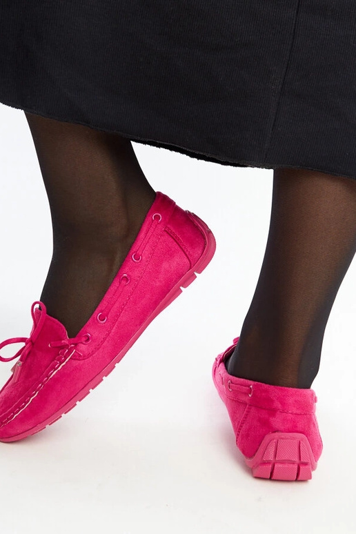 Mocasines rosa oscuro con lazo Hayam