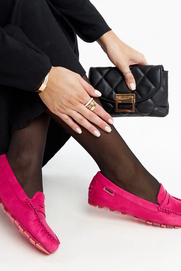 Mocasines de ante rosa oscuro Nafisah