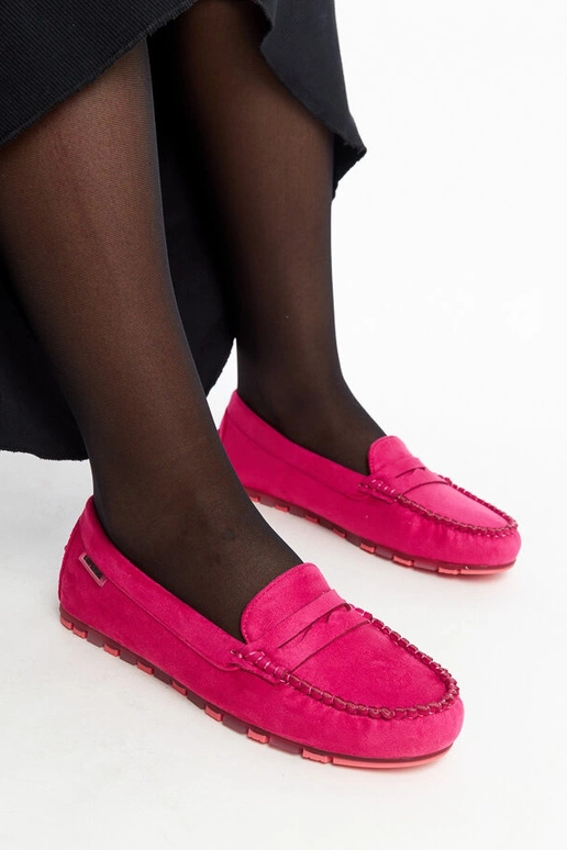 Mocasines de ante rosa oscuro Nafisah