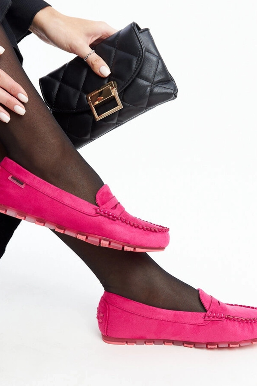 Mocasines de ante rosa oscuro Nafisah