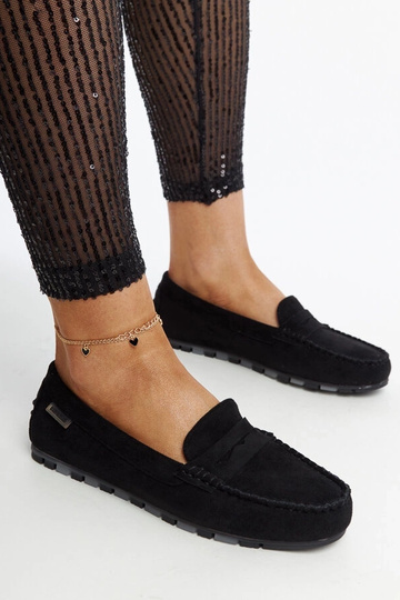 Mocasines de ante negros...