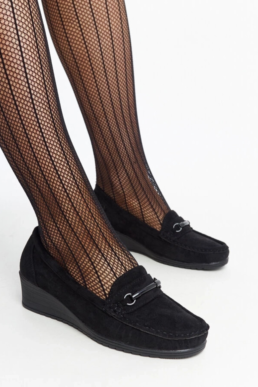 Mocasines negros con cuña de Amel