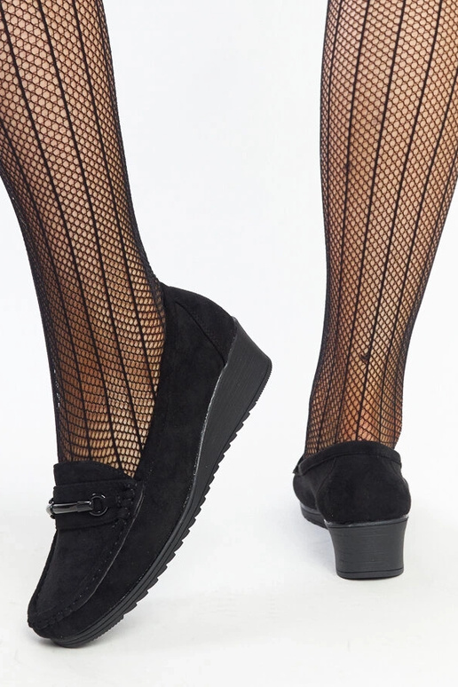 Mocasines negros con cuña de Amel