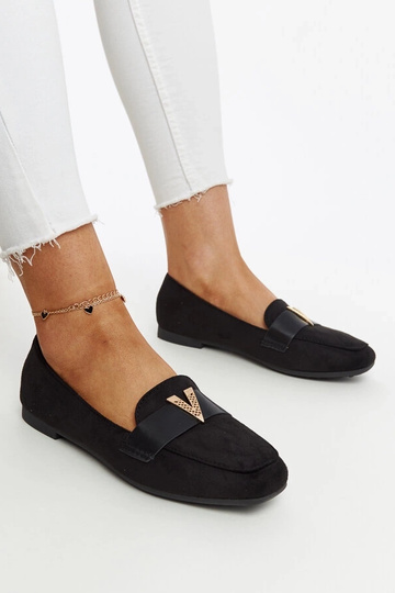 Mocasines negros con decoración Namal