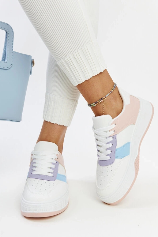 Zapatillas blancas y rosas con suela...