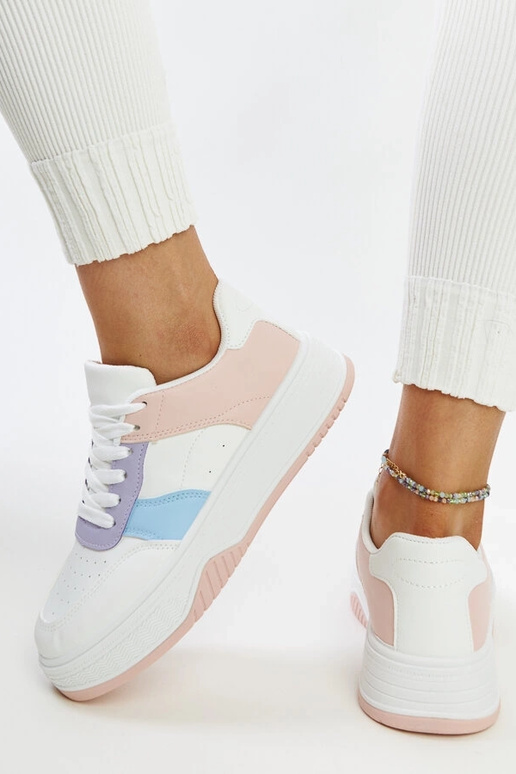 Zapatillas blancas y rosas con suela...