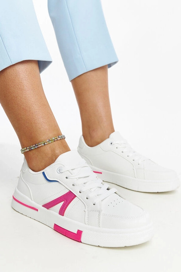 Zapatillas blancas con Zorica rosa