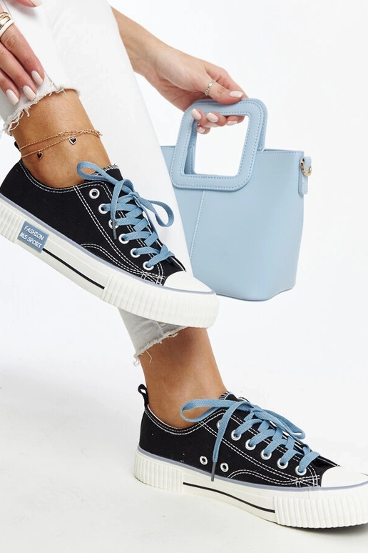 Zapatillas negras con cordones de...