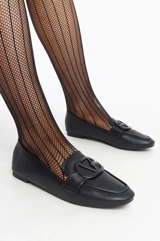 Mocasines negros con hebilla Delgi