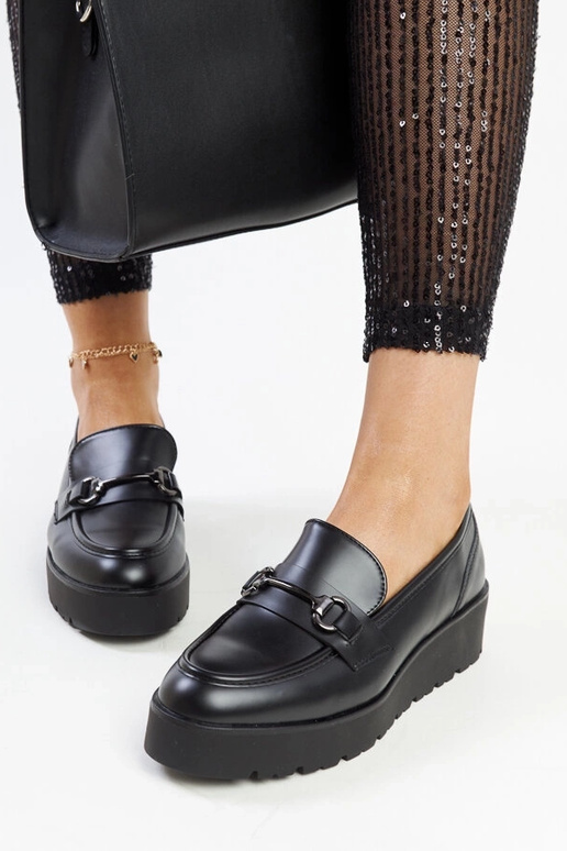 Mocasines de cuña Oili negros