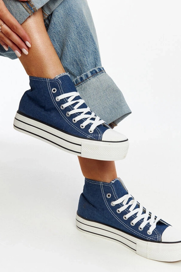 Zapatillas altas vaqueras con suela gruesa Bagy