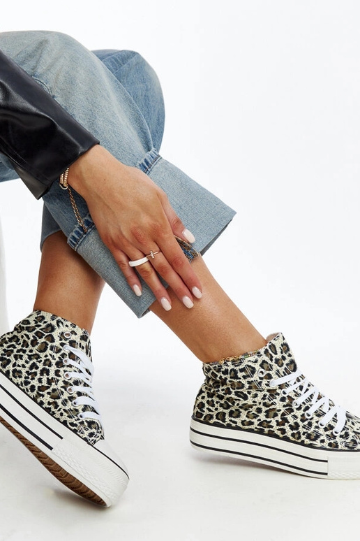 Zapatillas altas de leopardo con...