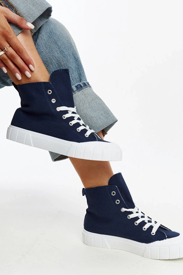 Zapatillas altas azul marino Vinka 2