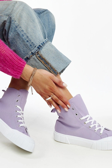 Zapatillas altas de color morado Vinka 2