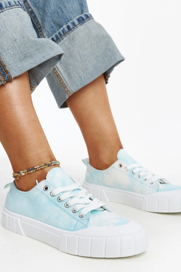 Zapatillas de tela azul Jerina