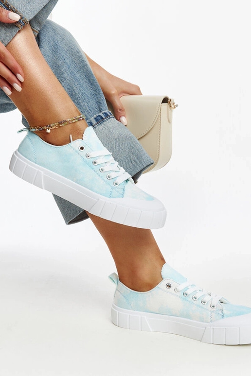 Zapatillas de tela azul Jerina