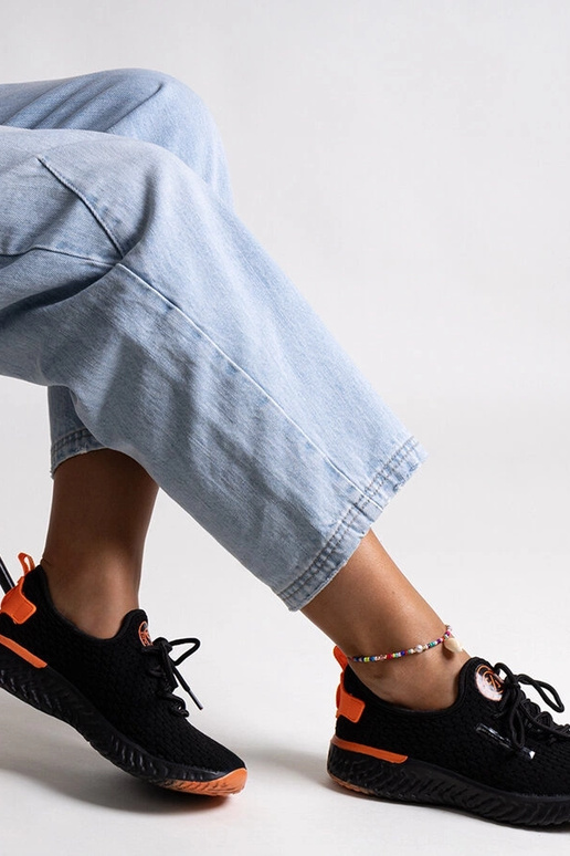 Zapatillas de tela negras para mujer...