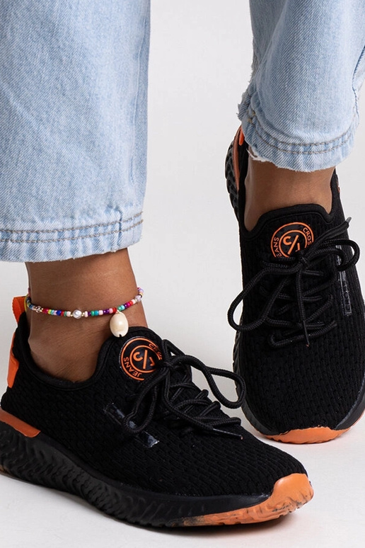 Zapatillas de tela negras para mujer...