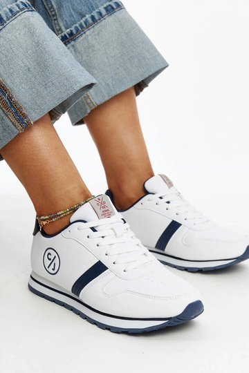 Zapatillas CROSS JEANS mujer blancas y azul marino