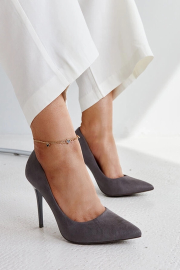 Tacones gris oscuro con...