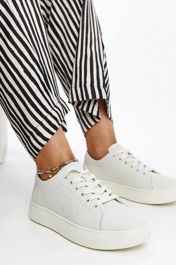 Zapatillas de cuero beige Sireen 2