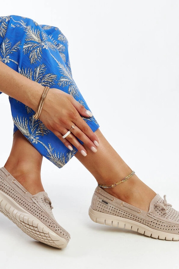 Mocasines marrones con plantilla de piel Barika