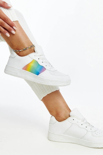 Zapatillas blancas con color en plataforma Asmarina