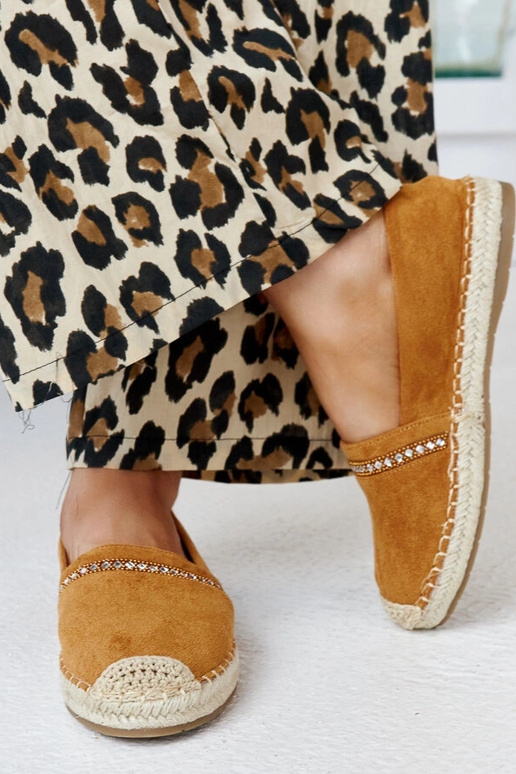 Alpargatas marrones con circonitas Abia