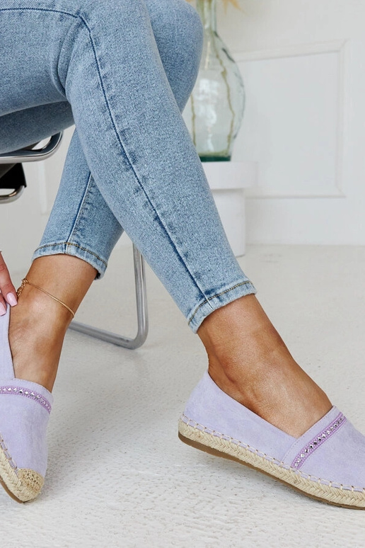 Alpargatas moradas con circonitas Abia