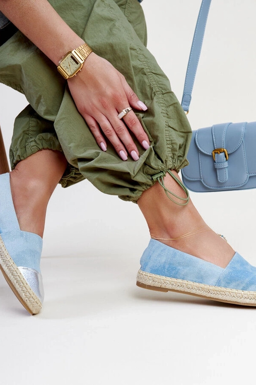 Alpargatas Surana con purpurina azul...