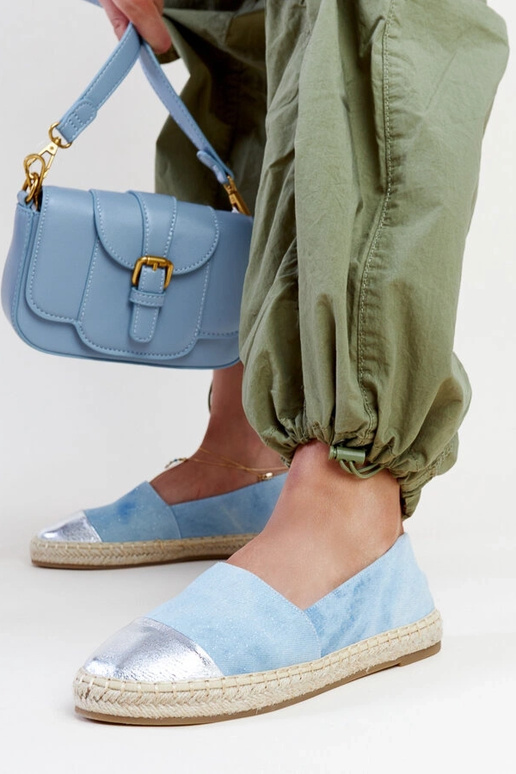 Alpargatas Surana con purpurina azul...