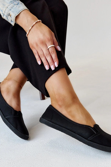 Zapatillas deportivas negras con cierre de cuero sintético Wordana
