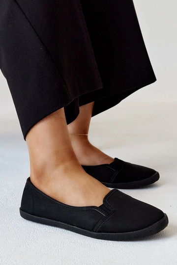 Zapatillas deportivas negras con cierre de cuero sintético Wordana 2