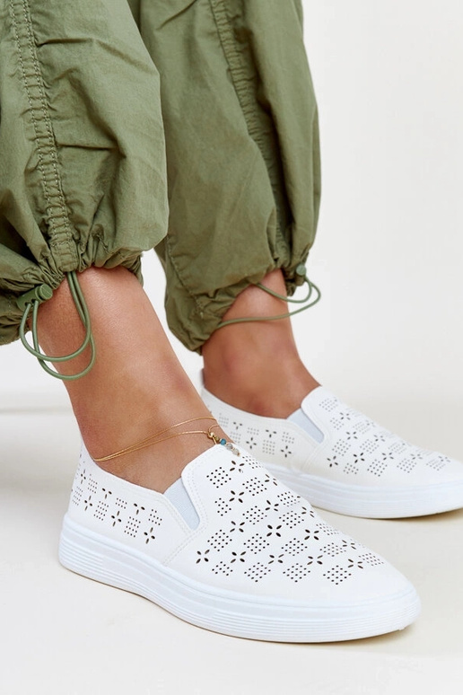 Zapatillas blancas sin cordones Hilal