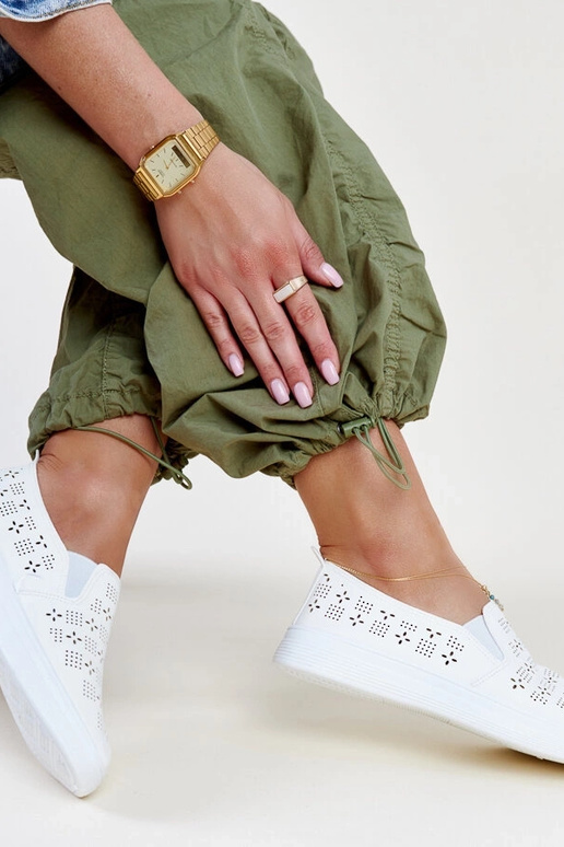 Zapatillas blancas sin cordones Hilal