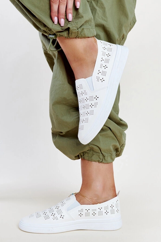 Zapatillas blancas sin cordones Hilal