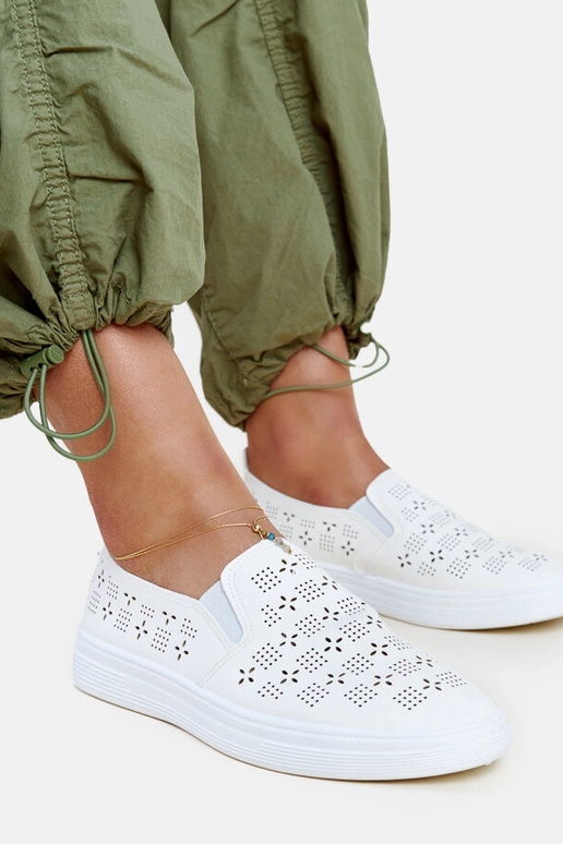 Zapatillas blancas sin cordones Hilal