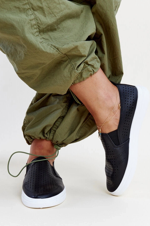 Zapatillas negras sin cordones con...