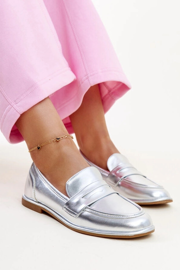Mocasines clásicos plateados Nasia