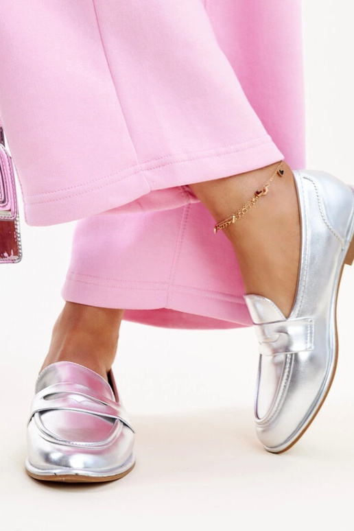 Mocasines clásicos plateados Nasia