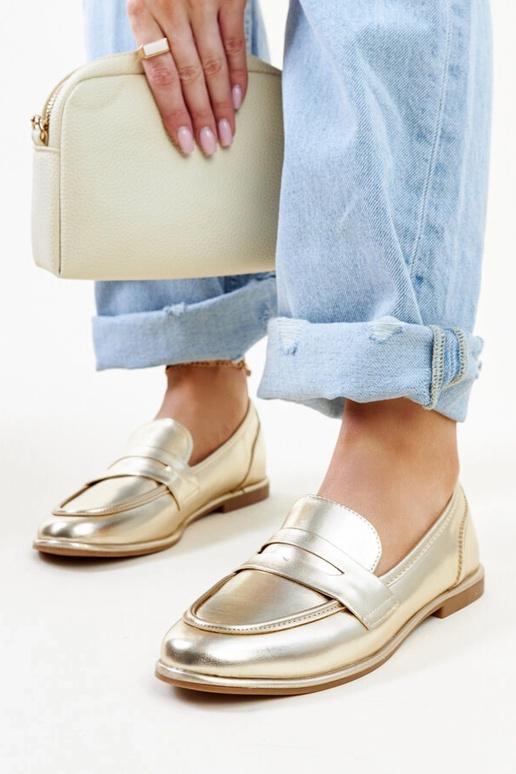 Mocasines clásicos dorados Nasia