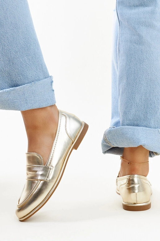 Mocasines clásicos dorados Nasia