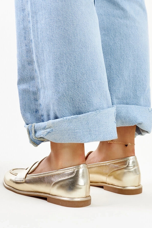 Mocasines clásicos dorados Nasia