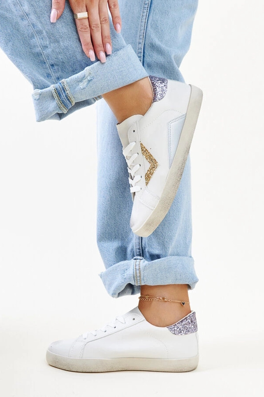 Zapatillas blancas con efecto...