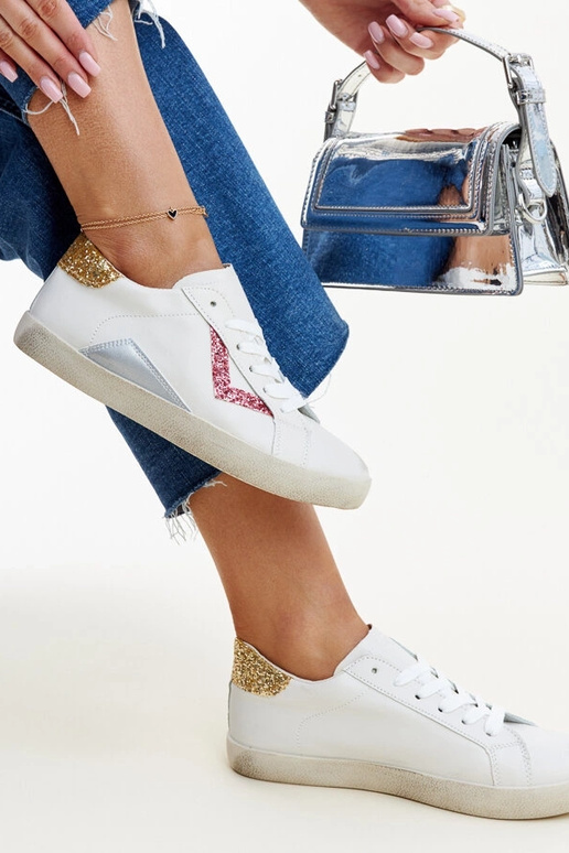 Zapatillas blancas con efecto...