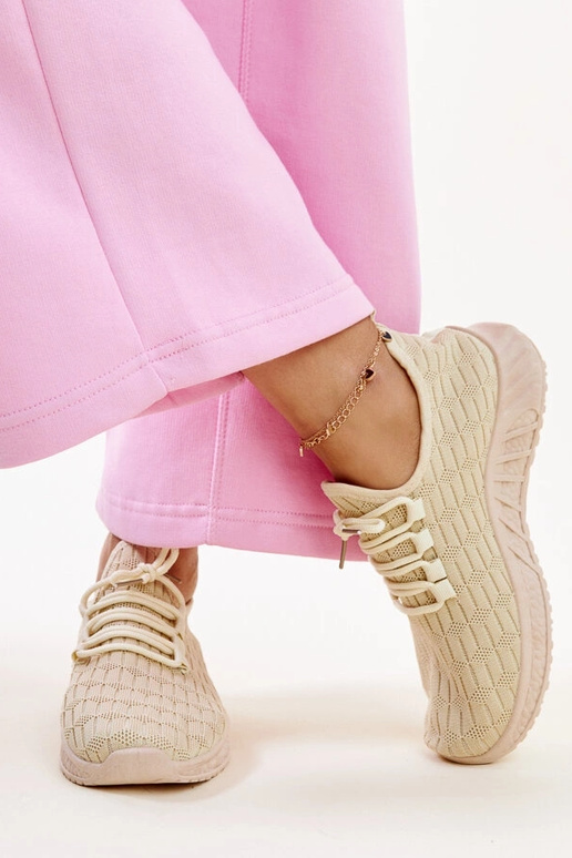 Zapatillas de tejido beige Milena